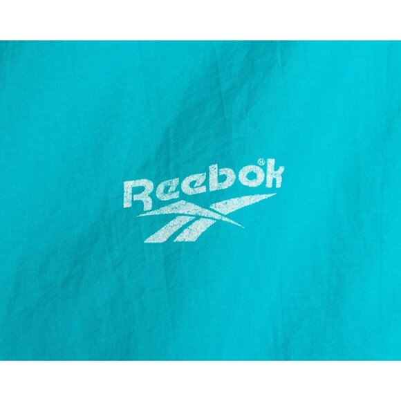 Vintage 90s Reebok Mens L Windbreaker Jacket Teal - Picture 5 of 10